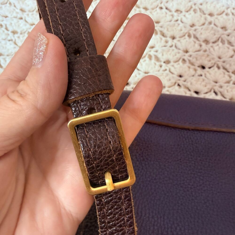 PORTLAND LEATHER GOODS Metro Crossbody Leather Shoulder Bag Medium Coldbrew Brn - Picture 12 of 16